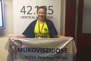 Isabel Goebel trat beim Treppenmarathon über 42 km an.